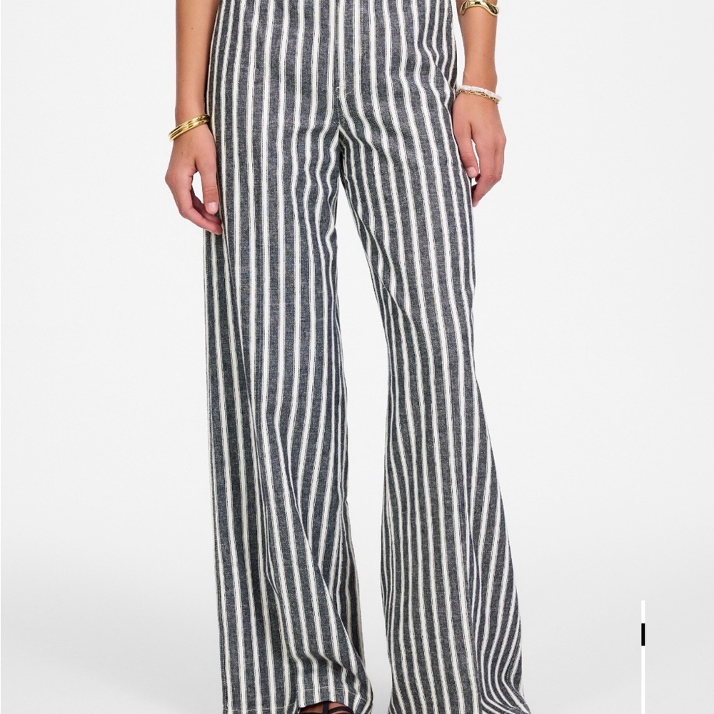 Madewell Zoe Relaxed Wide Leg Pant in  linen cotton blend